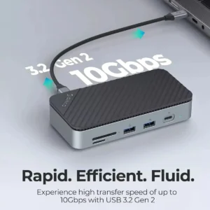 orico 10 in 1 docking station with m.2 ssd enclosure